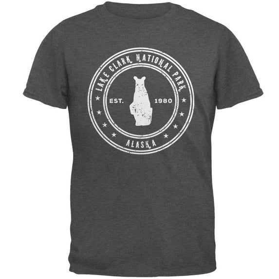 Lake Clark National Park Mens T Shirt Dark Heather X-LG
