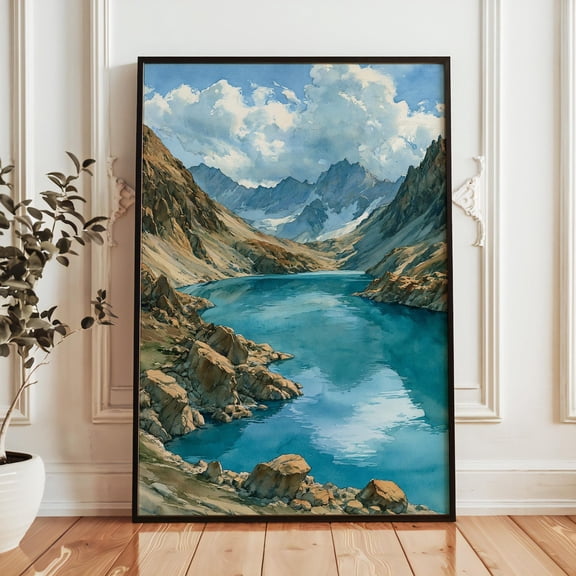 Lake Clark National Park Nature Landscape Travel Wilderness Hiker Poster