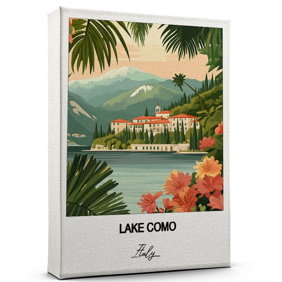 Lake Como Canvas Wall Art  Travel-Inspired Home Decor Featuring Italy Art Canvas  Unique Gift for Travel Canvas  Ready to Hang
