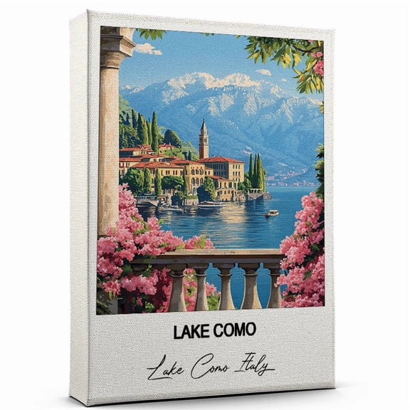 Lake Como Canvas Wall Art  Travel-Inspired Home Decor Featuring Lake Como Italy Art Canvas  Unique Gift for Travel Canvas  Ready to Hang