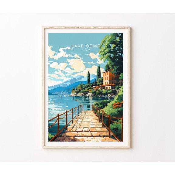 Lake Como Italy Lakeside Travel Home Decor