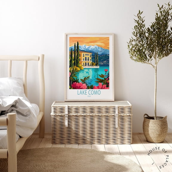 Lake Como Italy Scenic Lakeside Home Decor