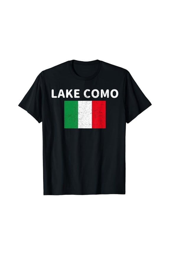 Lake Como Lombardy Italy Italian Flag T-Shirt