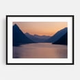 thumbnail image 1 of Lake Como Panorama - Switzerland - Lombardy Italy Photography Sunset Landscape Mountain Lake Scenic Nature Silhouette Black Framed Wall Art Print 20 x 30 inches, 1 of 4