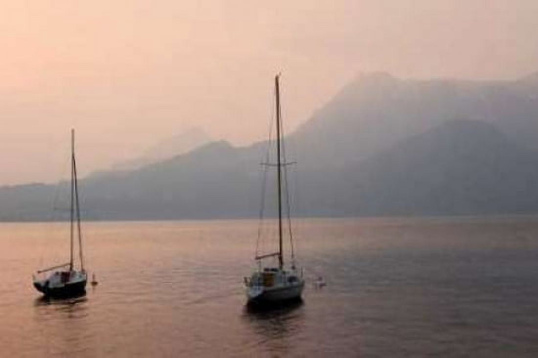 Lake Como Sailboats III Canvas Art - Rita Crane (24 x 36)