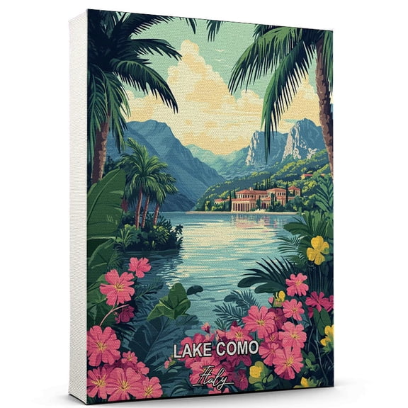 Lake Como Travel Canvas Wall Art  Italy Canvas  A Scenic Artwork That Evokes Calmness, Wanderlust, and Connection with the World