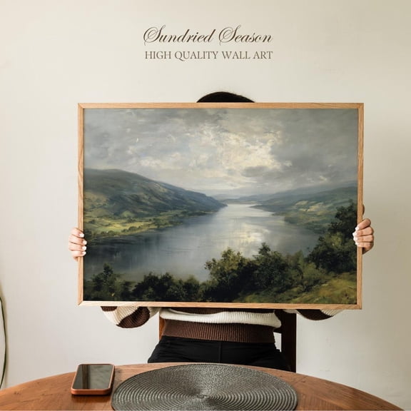 Lake Coniston Classic British Landscape Tranquil Nature Rolling Hills