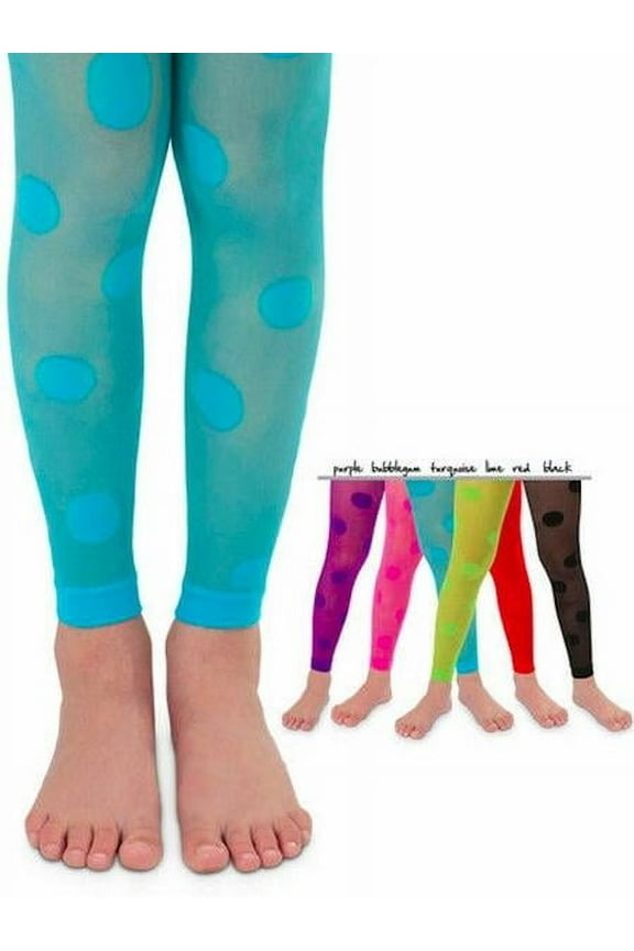Lake Country Boutique Girls Sheer Polka Dot Footless Tights for ages 2 to 10.
