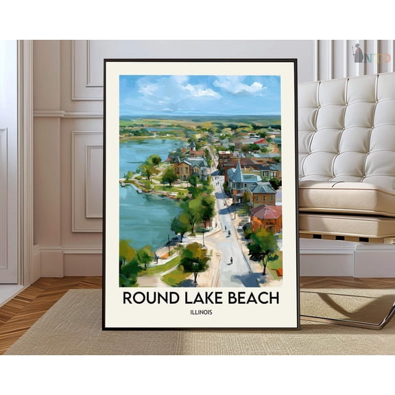 Lake County Illinois Beach Poster Unframed Paper Print