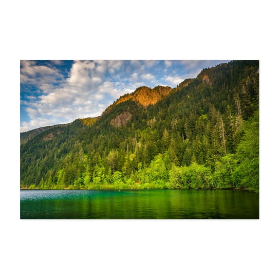 Lake Crescent 03 - Washington Photography Nature Forest Landscape Mountain Scenic Water Summer Unframed Wall Art Print 20 x 28 inches