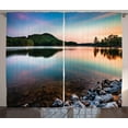 thumbnail image 1 of Ambesonne Lake Curtains 2 Panel Set, Allatoona Red Top Mountain, 108" x 84", Multicolor, 1 of 3