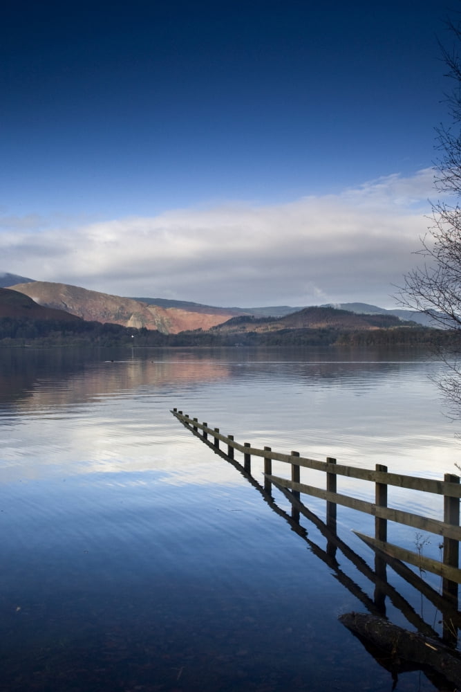 Lake Derwent Cumbria England Canvas Art - John Short Design Pics (22 x 34)