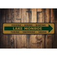 thumbnail image 1 of Lake Directional Novelty Decor, Metal Wall Sign - 4x18 Inches, 1 of 4