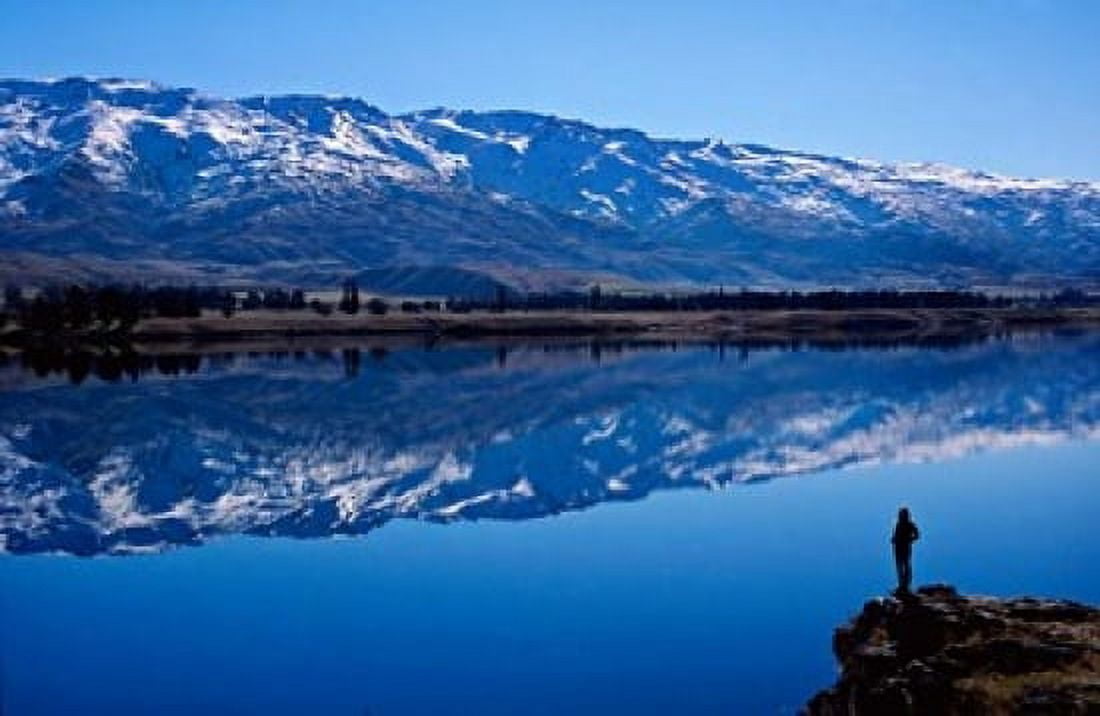 Lake Dunstan and Pisa Range Central Otago Canvas Art - David Wall DanitaDelimont (18 x 12)