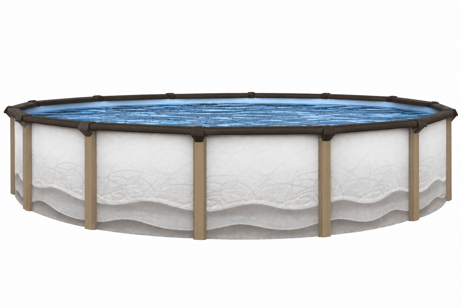 Lake Effect 24' x 52" Cozumel Round Steel Walled Above Ground Swimming Pool