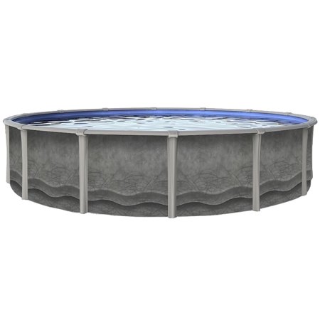 Lake Effect Biscayne Bay Round Resin Coated Above Ground Swimming Pool, 21' x 52"