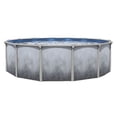 thumbnail image 1 of Lake Effect Pools 12' x 48" Round Bermuda Galvanized Painted Steel Above Ground Swimming Pool, 1 of 8