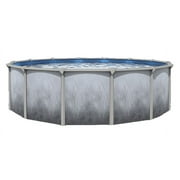 Lake Effect Pools 15' x 48" Round Bermuda Galvanized Painted Steel Above Ground Swimming Pool