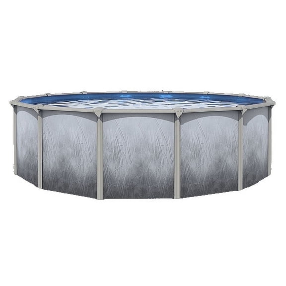 Lake Effect Pools 21' x 48" Round Bermuda Galvanized Painted Steel Above Ground Swimming Pool