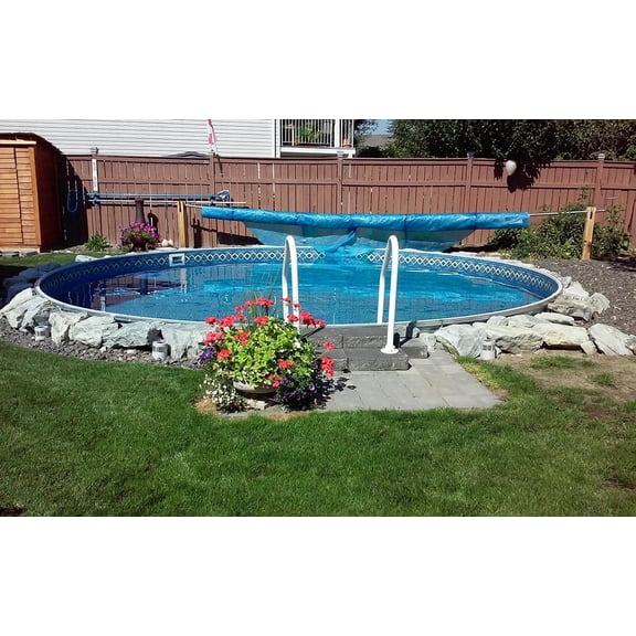 Lake Effect Pools 21' x 52" Round Dominica Semi Inground Swimming Pool