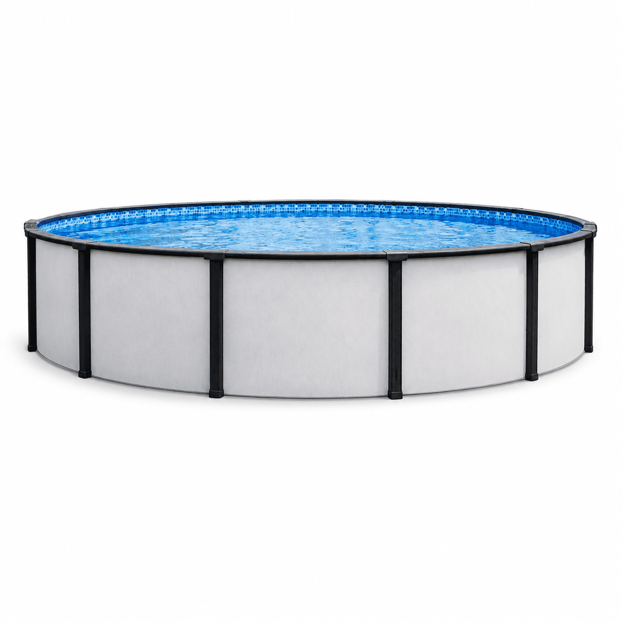Lake Effect Pools 24' x 52" Fiji Round Resin Protected Steel Walled Above Ground Swimming Pool