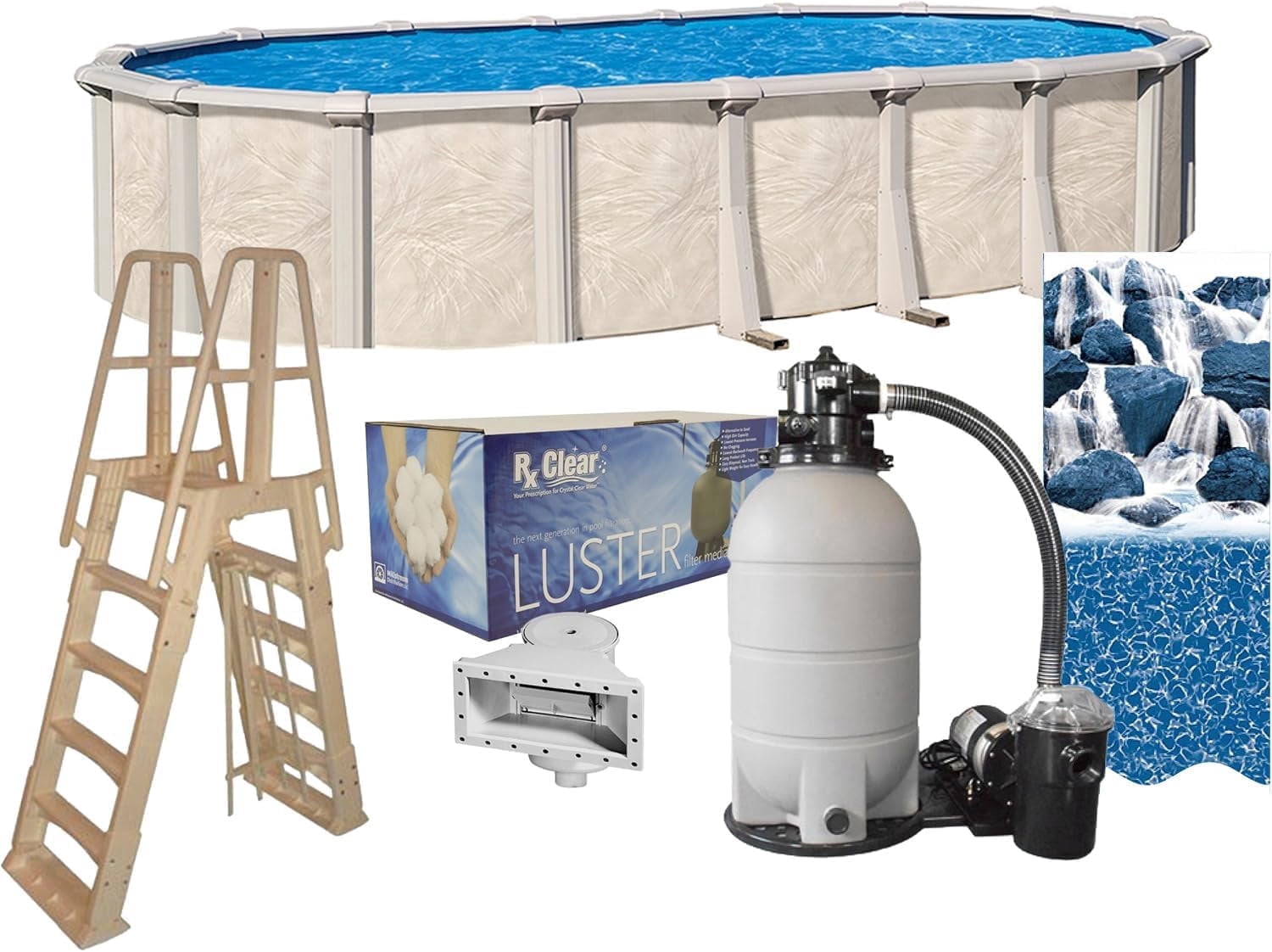 Lake Effect Pools Fallston 15' x 30' Oval Above-Ground Pool, 52