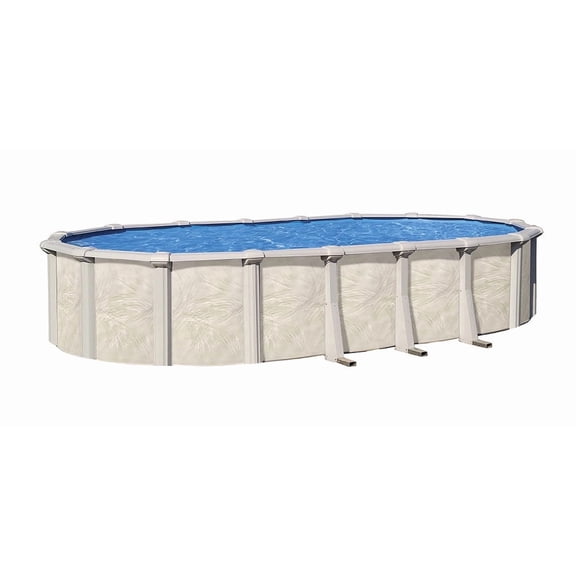 Lake Effect Pools Forever 12' x 24' Oval x 54" Resin Protected Steel Wall Above Ground Swimming Pool