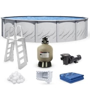 Lake Effect Pools Galleria 15 Round 52" Wall Above-Ground Swimming Pools, Full Start-up Kit