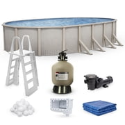 Lake Effect Pools Impressions 15 x 30 Oval 48 Wall Above-Ground Swimming Pools, Full Start-up Kit