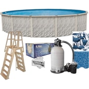 Lake Effect Pools Meadows 15 Round 52 Wall حمامات السباحة فوق الأرض، مجموعة البدء الكاملة