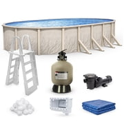Lake Effect Pools Meadows 18 x 33 x 52 Oval Above-Ground Swimming Pools, Full Start-up Kit