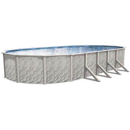 Lake Effect Pools Meadows Reprieve 12' x 18' x 52" Oval Resin Protected Steel Above Ground Swimming Pool
