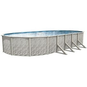 Lake Effect Pools Meadows Reprieve 12' x 24' x 52" Oval Resin Protected Steel Above Ground Swimming Pool