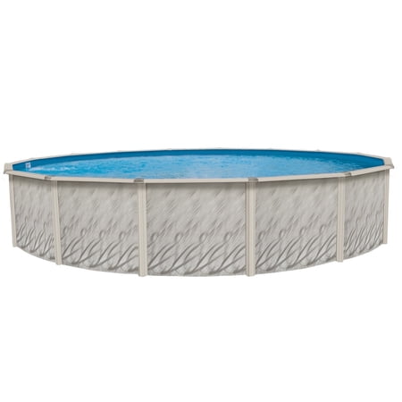 Lake Effect Pools Meadows Reprieve 24' x 52" Round Resin Protected Steel Above Ground Swimming Pool