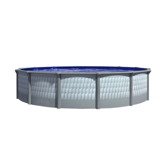 Lake Effect Pools Testudo 24' Round x 52" Resin Protected Steel Above Ground Swimming Pool