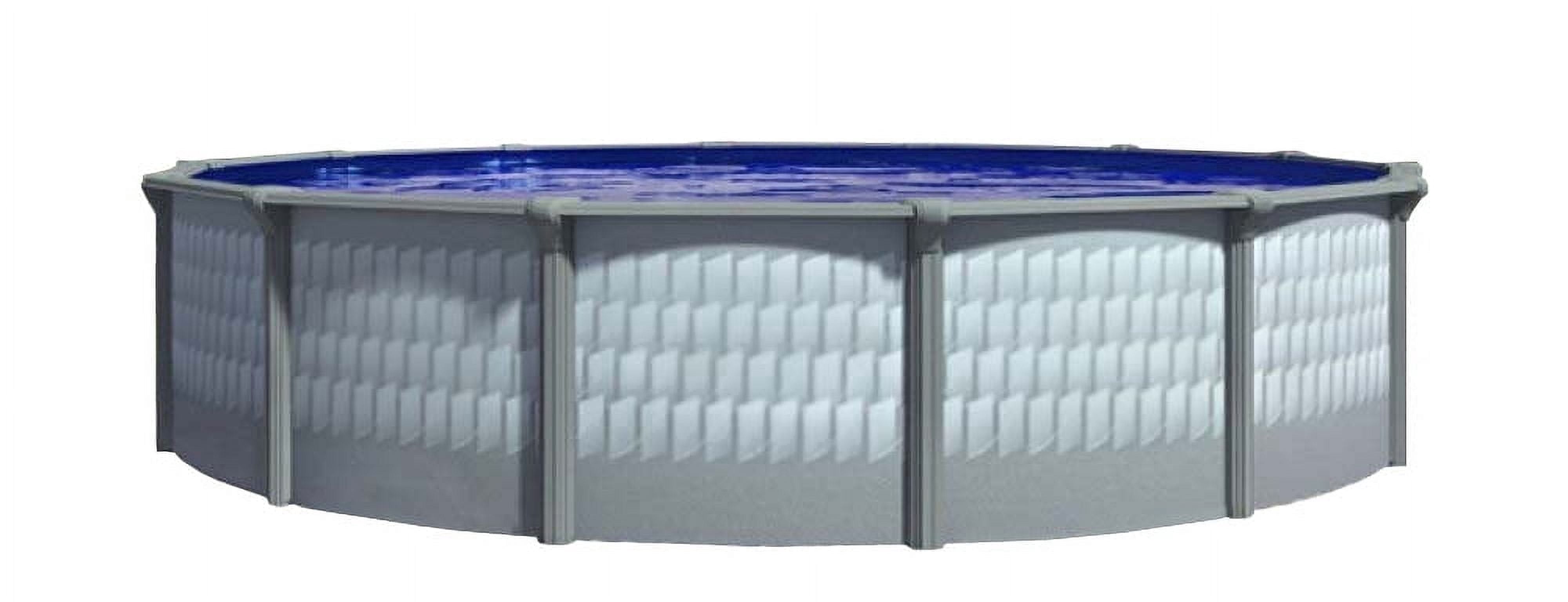 Lake Effect Pools Testudo 27' Round x 52" Resin Protected Steel Above Ground Swimming Pool