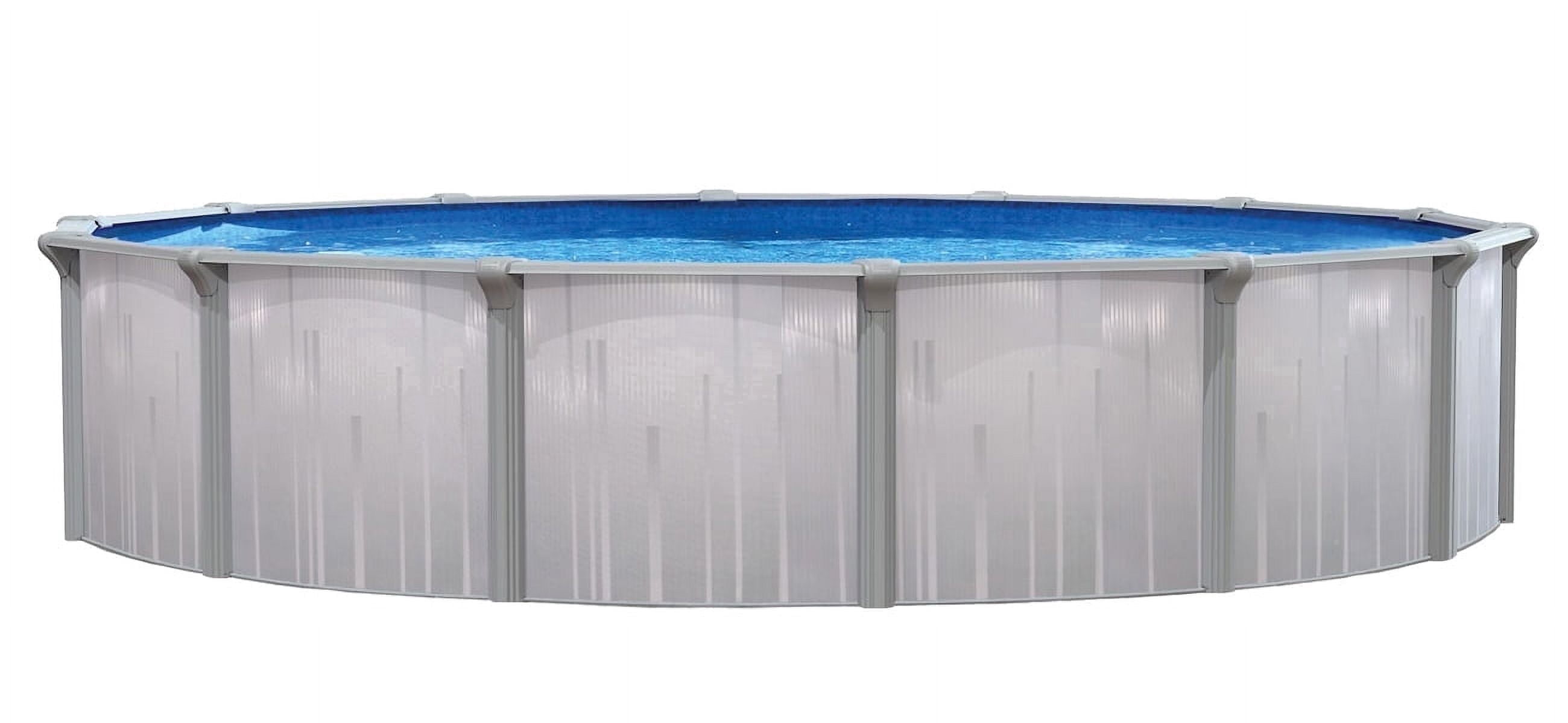 Lake Effect Tortuga Round Resin Coated Steel Above Ground Swimming Pool, 12' x 52"