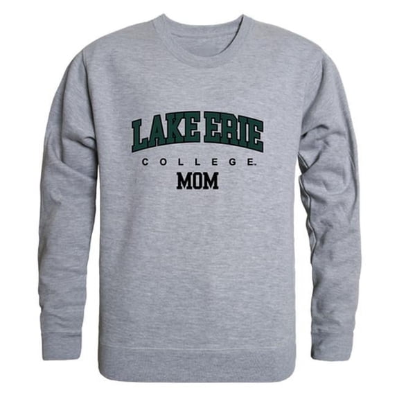 Lake Erie College Womens Mom Crewneck T-Shirt, Heather Gray - Medium
