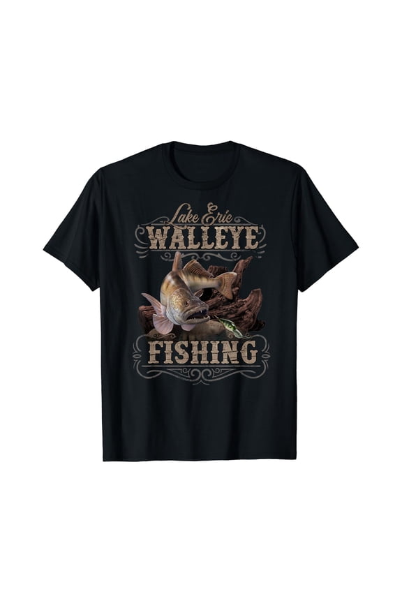 Lake Erie Walleye Fishing Fisherman T-Shirt, Unisex T-Shirt