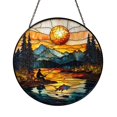 Lake Fishing Scene Decorative Window Hanging - Walmart.com