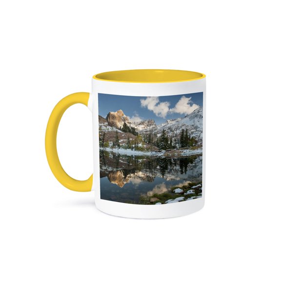 3drose, Lake Florence, Wasatch Mountains, Utah, Usa - Us45 Hga0397 - Howie Garber, 11oz Two-tone Yellow Mug