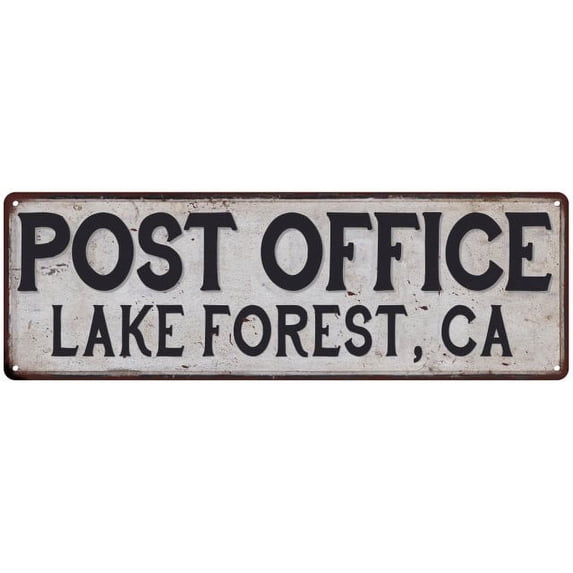 Lake Forest, Ca Post Office Sign Vintage 6x18 206180011391