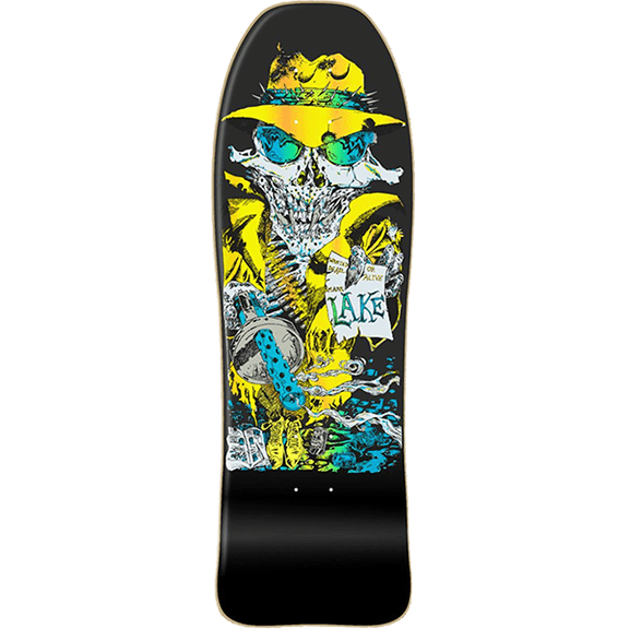 Lake Gangster Reissue Skateboard Deck 9.75x32.12 Black Stain