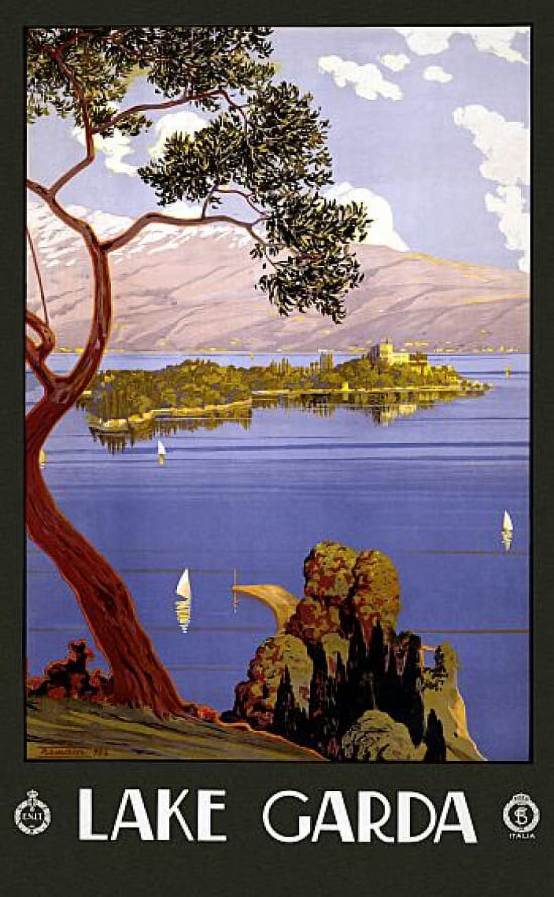 Lake Garda Italy Italian Travel Canvas Art - (18 x 24)