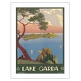 thumbnail image 1 of Lake Garda - Verona Northern Italy - Vintage Travel Poster by Severino Tremator c.1920s - Bamboo Fine Art 290gsm Paper (Unframed) 17x22in, 1 of 4