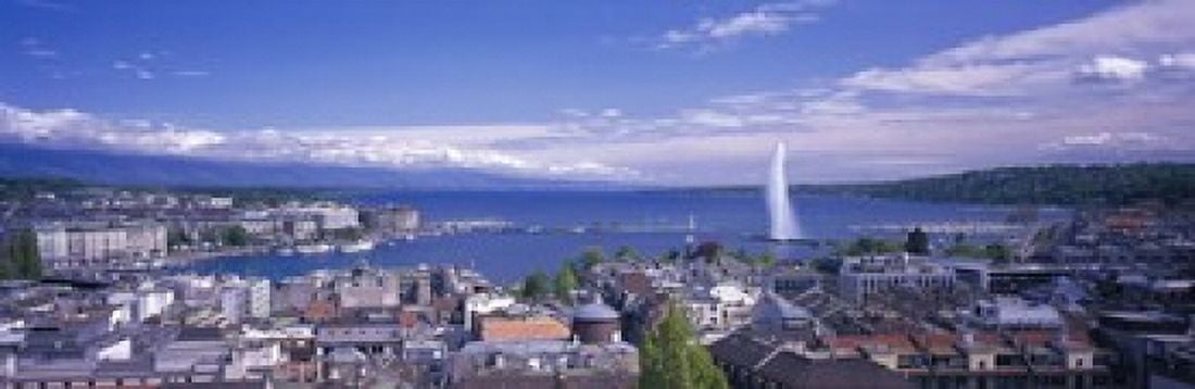 Lake Geneva Geneva Switzerland Canvas Art - Panoramic Images (18 x 6)