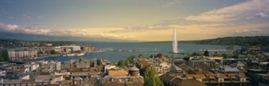 Lake Geneva Switzerland Canvas Art - Panoramic Images (37 x 12)