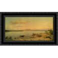 thumbnail image 1 of Lake George 24x16 Black Ornate Wood Framed Canvas Art by Heade, Martin Johnson, 1 of 2