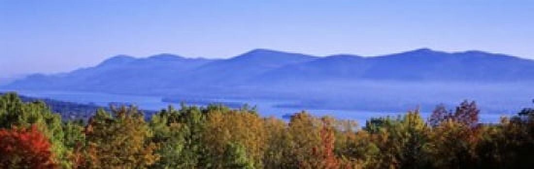 Lake George Adirondack Mountains New York State USA Canvas Art - Panoramic Images (18 x 6)
