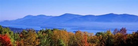 Lake George Adirondack Mountains New York State USA Canvas Art - Panoramic Images (36 x 12)